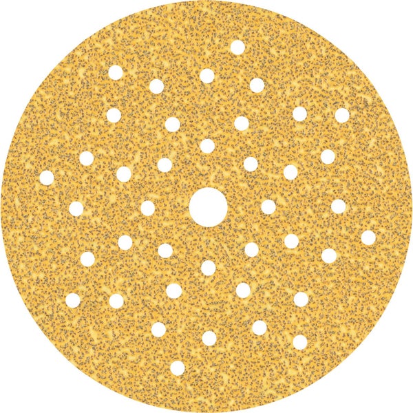 Eine Person benutzt einen Exzenterschleifer zum Schleifen einer Oberfläche.