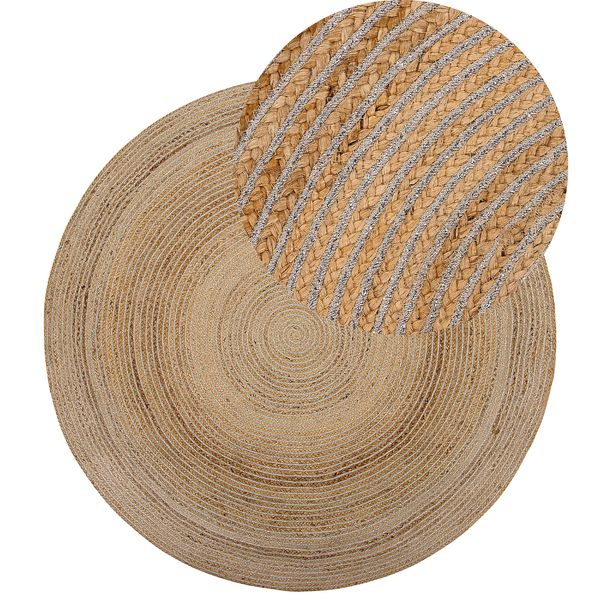Teppich AKBELEN Beige ø 140 cm Jute