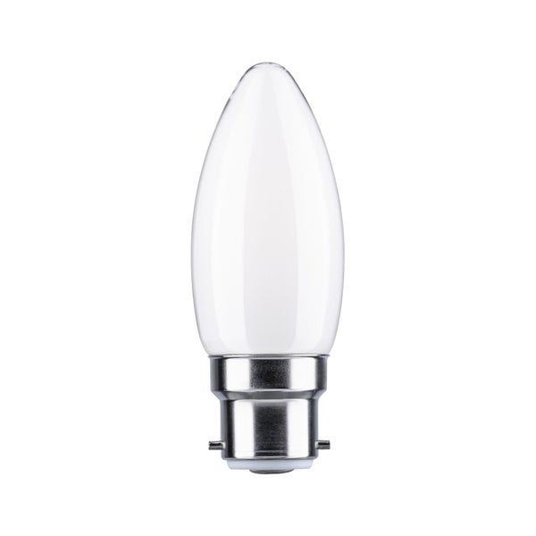 Standard 230V LED Kerze B22d 470lm 4,7W 4000K Opal