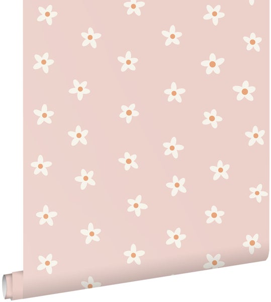 ESTAhome Tapete Blumen Rosa - 50 x 900 cm - 131113