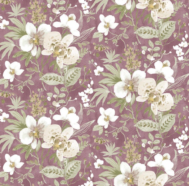 Sanders und Sanders Tapete Blumen Altrosa - 53 cm x 10 m - 640392