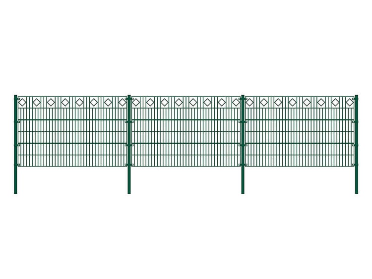 Home Deluxe Doppelstabmattenzaun MORATA RAUTE - Höhe: 120 cm / Länge: 40 m,  ohne Eckpfosten