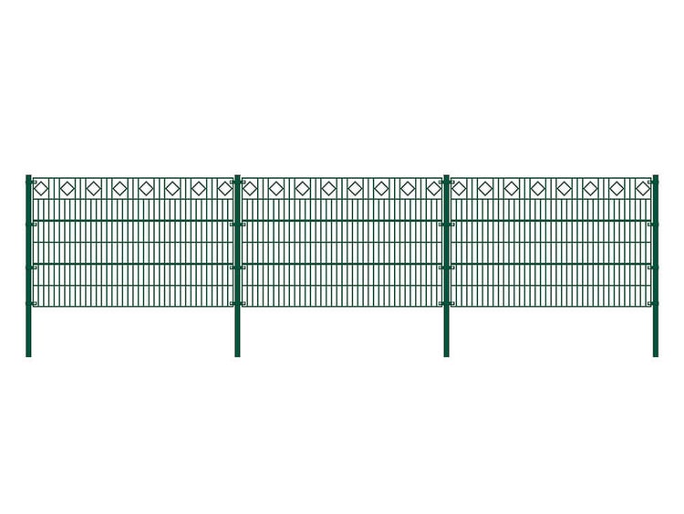 Home Deluxe Doppelstabmattenzaun MORATA - Höhe / Länge: Höhe: 120 cm / Länge: 40 m,  Anzahl Eckpfosten: 1x Eckpfosten