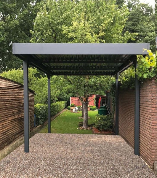 Terrando Easy Carport Carport aus Metall in Grau, Unterstand Überdachung 5x3,4m