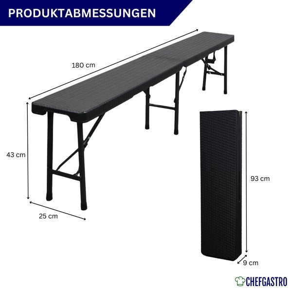 Hand hält schwarzen Transportbehälter in Geflechtoptik am Tragegriff. Inklusive Tragegriff. ChefGastro Logo.