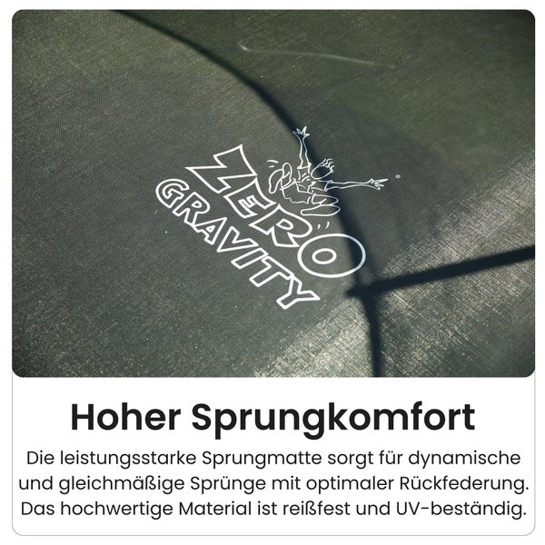 Zero Gravity Logo auf Trampolin Sprungmatte