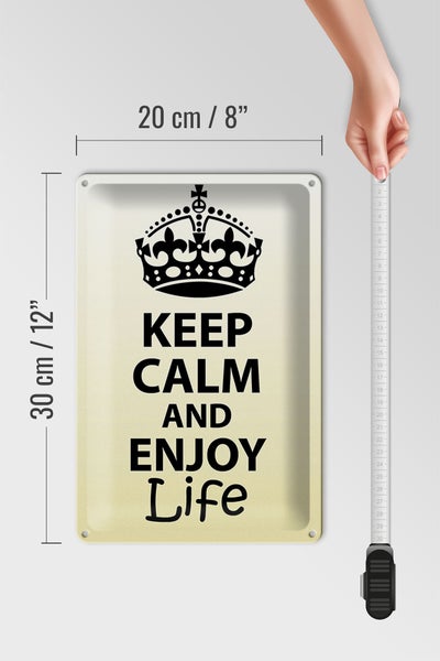 Blechschild Spruch 20x30cm Keep Calm and enjoy life