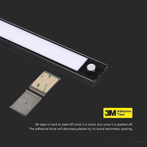 V-TAC VT-8142-B - LED-Schrankwandleuchten - Schwarz - IP20 - 2W - 160 Lumen - 3000K