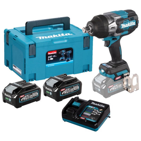 Makita TW001GM201 Akku-Schlagschrauber 40V max. / 2x 4,0 Ah Akku + Ladegerät im Makpac