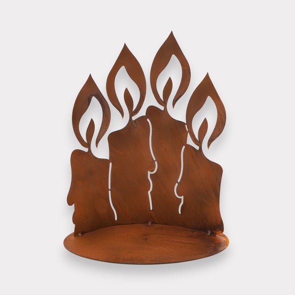 Dekorative Kerzenleuchter-Silhouette für Adventsdekoration