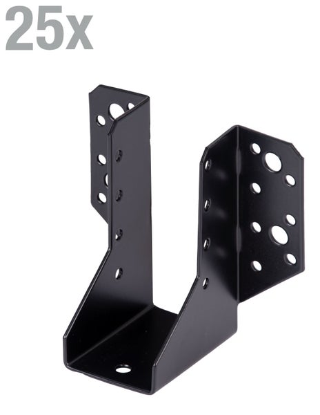 Set von 25 Balkenschuhen aus Stahl für die Befestigung von Holzbalken an tragenden Bauteilen