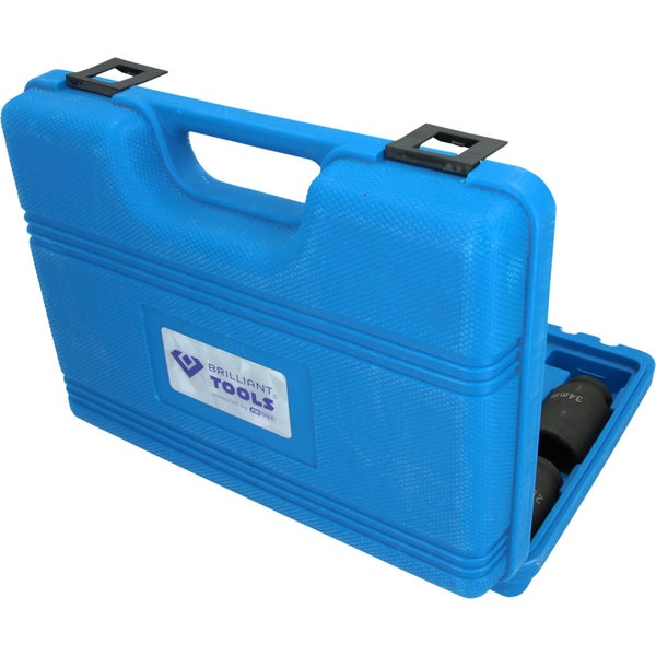 Brilliant Tools Antriebswellen Stecknuss Satz, 9-teilig, im Werkzeugkoffer