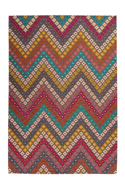 Kurzflor Teppich Kamau Multi Retro 160 x 230 cm