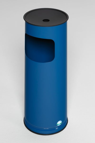 PROREGAL Klassischer Runder Kombiascher HxBxT 61 x 25 x 25 cm Verzinkter Stahl Blau
