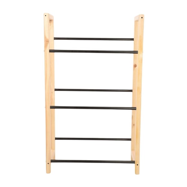 PROREGAL Getränkekistenregal HUNSRÜCK HxBxT 138x82x32cm 6 Kisten auf 3 Ebenen Massives Kiefernholz Natur