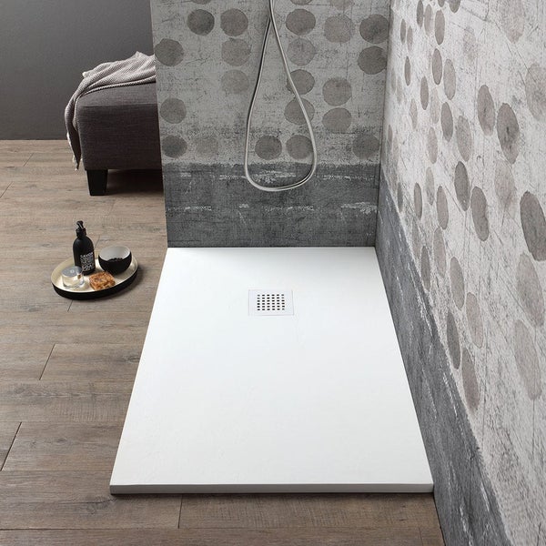 Mineralguss - Duschwanne 120cm x 70cm  in  Steinoptik | Muse