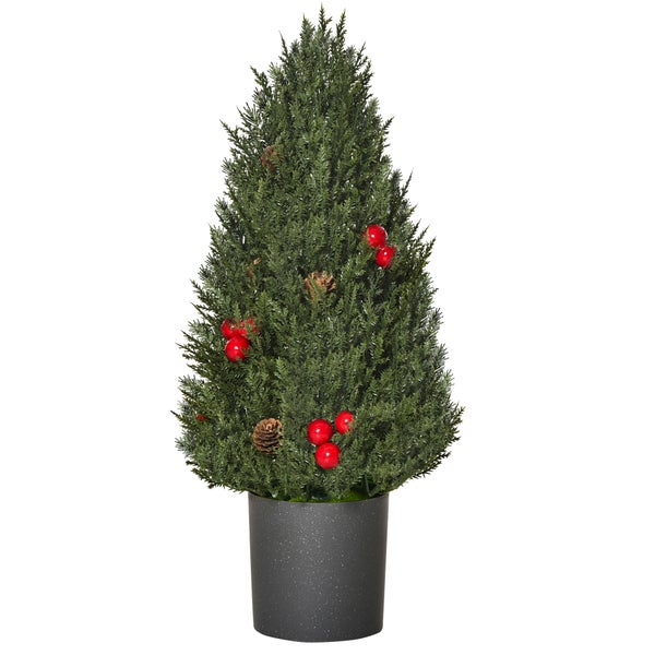 HOMCOM Weihnachtsbaum, Ø27 x 47 cm, PVC, Grün