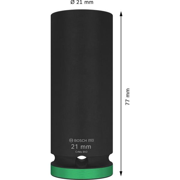 Bosch PRO Impact Socket 1/2 21 mm tief - 2608003052