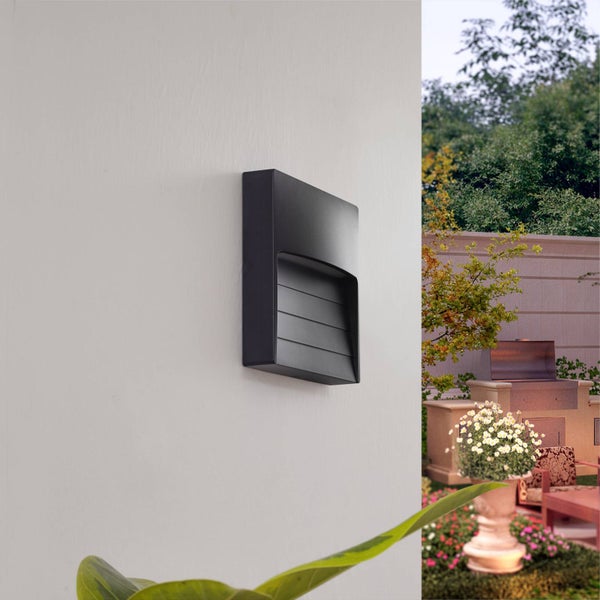 Lindby LED Wandleuchte außen Elissa (Modern) in Schwarz (1 flammig, ) - Außenwandleuchten Wandlampe Led Außenlampe Outdoor für Außenwand/Hauswand Haus Terrasse &