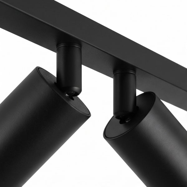 Moderne Schienenleuchte mit zwei verstellbaren Strahlern zur gezielten Beleuchtung in Wohnräumen.