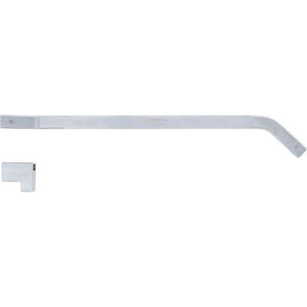 Absperrbügel und Bodeneinschlaghülse aus Metall