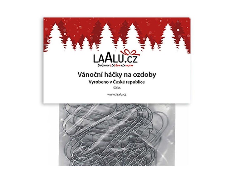 50 Stück Weihnachtsbaumschmuck Haken in einer Packung für Christbaumkugeln.