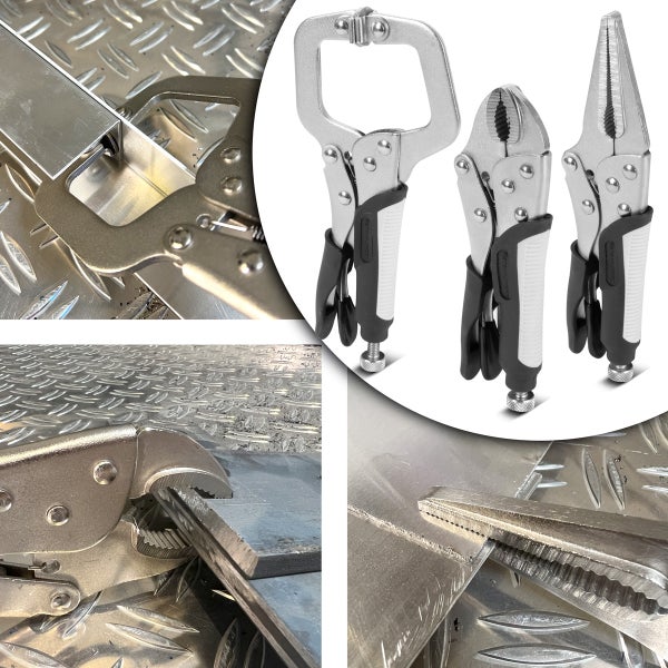 STAHLWERK Gripzangen Set 6-teilig Klemmbereich einstellbar