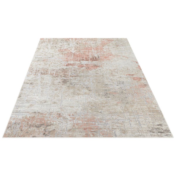Kurzflor Teppich Chameis Beige Orange - 135x195x0,4cm