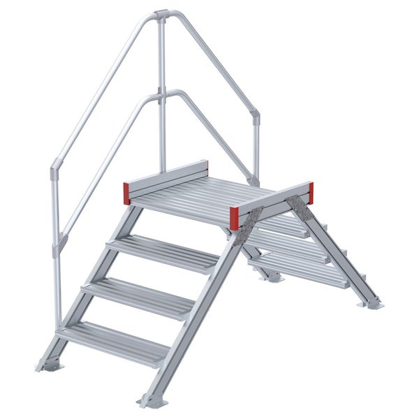 Aluminiumtreppe mit Handlauf für sicheren Auf- und Abstieg