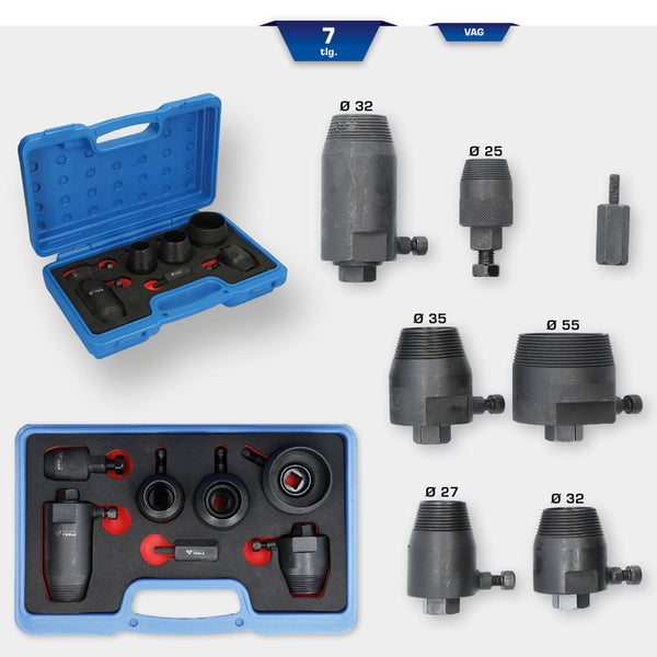 Brilliant Tools VAG Nockenwellen Arretierwerkzeug Set mit zwei Werkzeugkästen und sieben Teilen