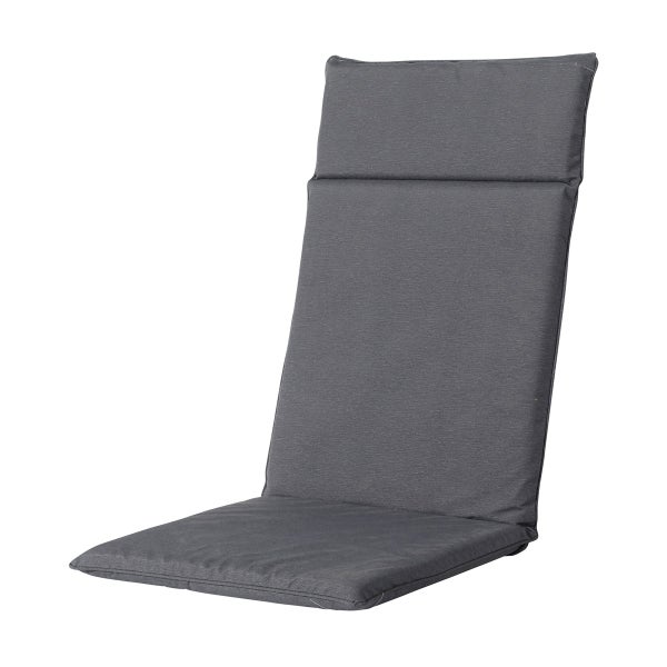 Hochlehnerauflage Panama grau - Ca. 120x50 cm - 4er-Set