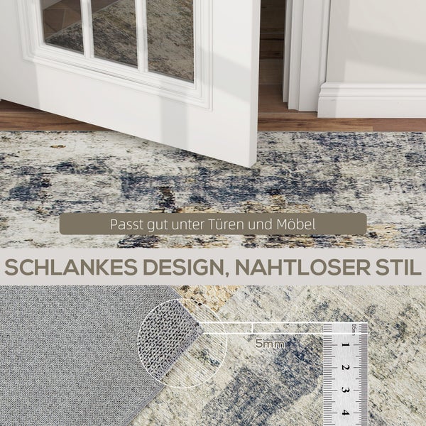 Flacher Teppich mit 5 Millimeter Höhe unter einer weißen Tür, ideales Design für Türen und Möbel.