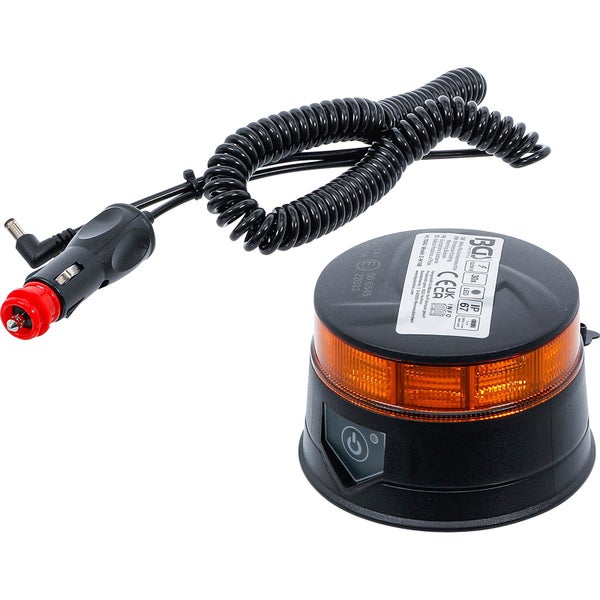 Rundumleuchte mit Spiralkabel und Stecker