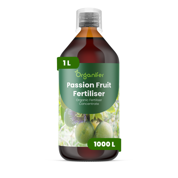 Organifer Passionsfrucht-Dünger, 1 Liter Flasche, organisches Düngerkonzentrat für bis zu 1000 Liter.