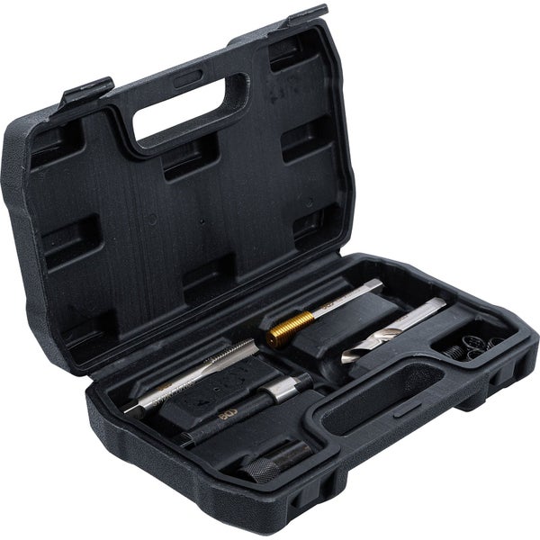 Gewindebohrer und Schneideisen Satz im Werkzeugkoffer