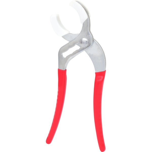 Abbildung einer Rohrzange mit Größenangaben und KSTools Logo