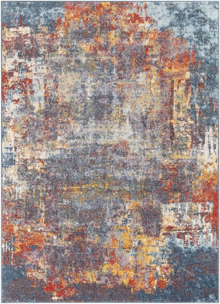Abstrakt Moderner Teppich Mehrfarbig/Blau 160x213 cm NOA