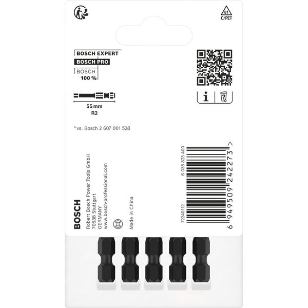 Bosch PRO Robertson Impact Bit R2 55 mm 5-tlg. - 2608522553