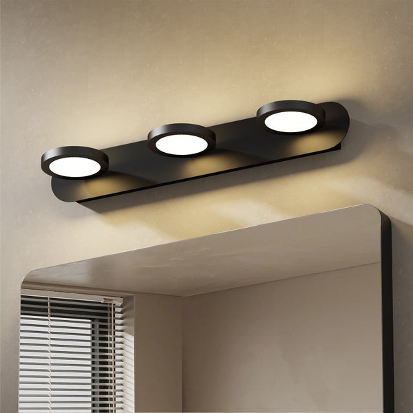 EMKE LED Spiegelbeleuchtung mit 3 LED-Lichtern, 500x75x130 mm, IP20, Mattweiß, 4000K, 15W, Hoher Farbwiedergabeindex >80Ra