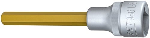 Hazet Steckschlüsseleinsatz 986L-8 1/2 Innen-6-kant SW 8 mm L 100 mm - 986L-8