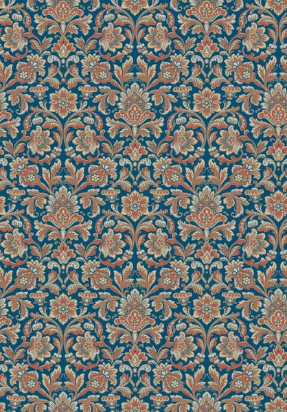 Detailansicht eines hellen Teppichs mit einer braunen Schale