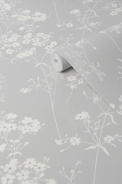 Next Vliestapete | Leaf - Grau - 10mx52cm