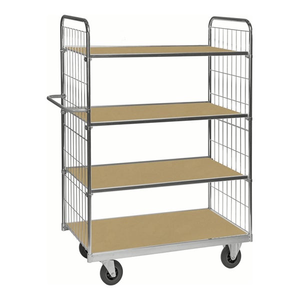 Rollwagen mit vier Regalböden für den Transport