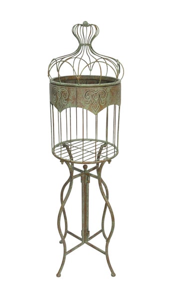 Dekorative Pflanzsäule im Vintage-Stil für den Garten