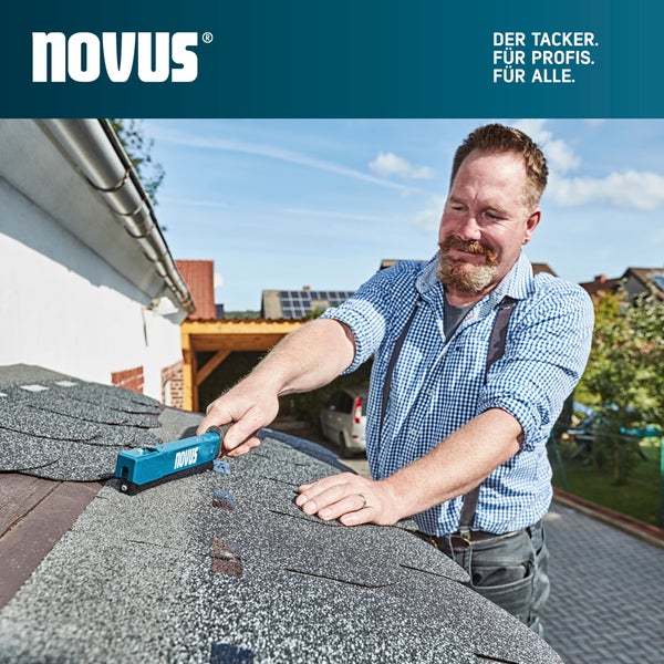 Novus Tools Hammertacker J-033, 6–10 mm Typ G, Premium-Tacker geeignet für Flachdrahtklammern & Folien 030-0452