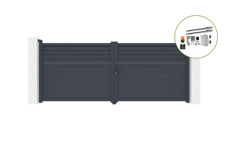 Doppelflügeltor mit Torantrieb und Zubehör