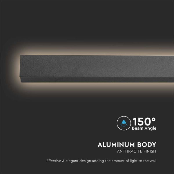 V-TAC VT-1178-A - LED-Wandleuchten - Modern - Wandleuchten - IP65 - Anthrazitfarbenes Gehäuse - 23
