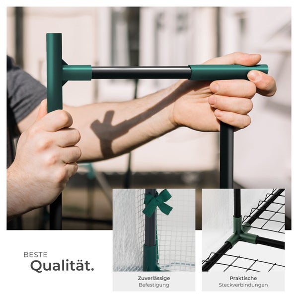 Detailansicht Gewächshaus mit Stecksystem