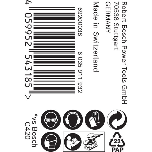 Bosch Expert C470 Schleifpapierrolle zum Handschleifen 115 mm x 50 m G 100 - 2608900980