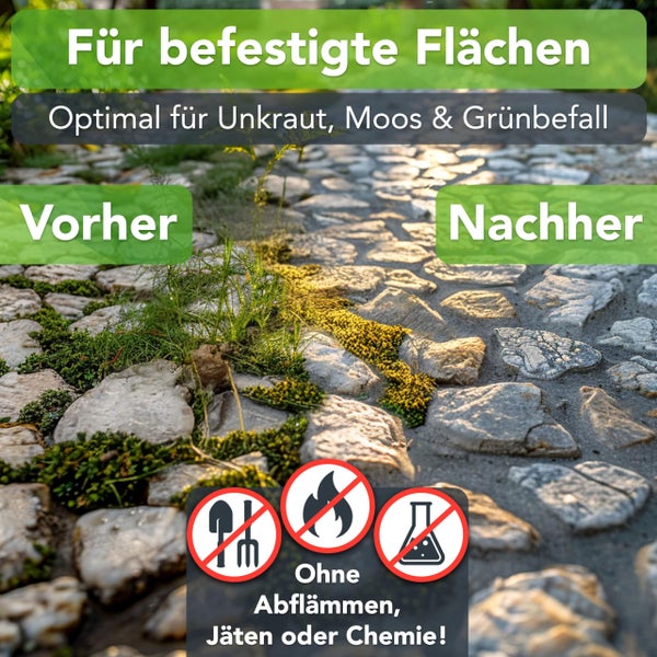 Unkrautbürste für Freischneider & Motorsense Zubehör inkl. 32 PA 66 Nylonfäden - Schonende und effiziente Wildkrautbürste für Motorsense - Langlebige universal Unkraut-Bürste Aluminium